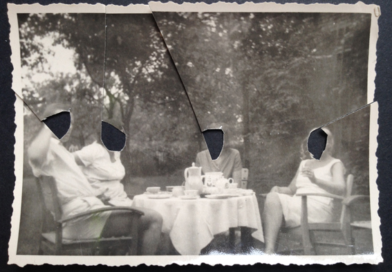 christine clinckx, 1946 , 1998 photograph with cut out